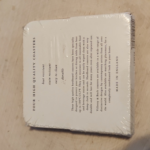 Villeroy & Boch Pear & Fruit Design Coasters Set 4 NEW - Picture 2 of 4